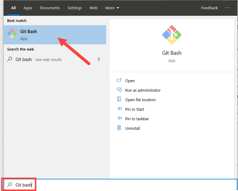 START GIT BASH WINDOWS
