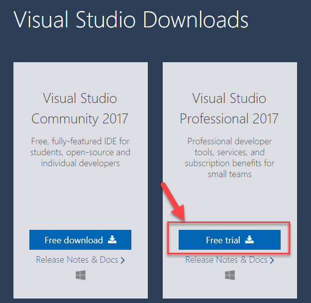 Visual-Studio-downloads