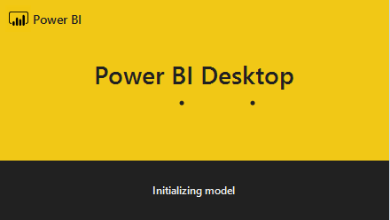 Wait till the Power BI Desktop initializes the desktop features.-Power BI Desktop Tutorial