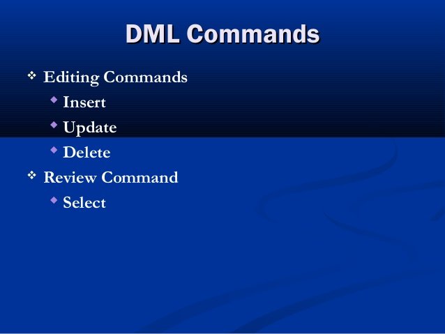 dml commands