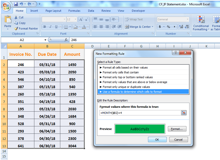 Conditional-Formatting