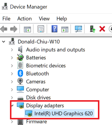 graphics card or a graphics driver