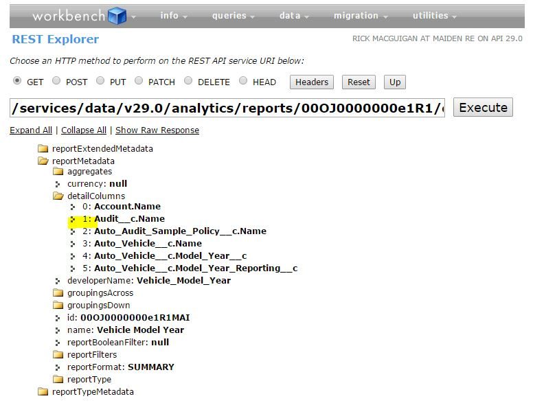 report id data