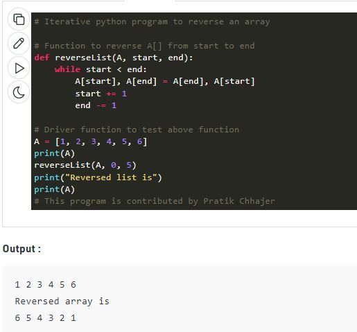reverse an array