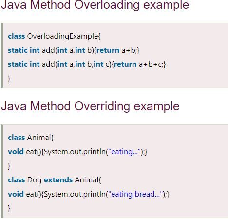 overloading and overriding