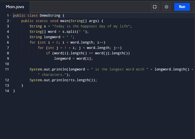longest word in a string
