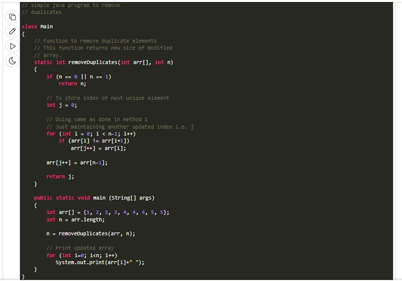 remove duplicate from an array