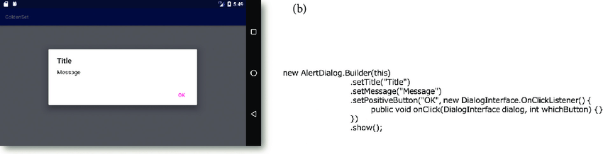 Components for the AlertDialog 