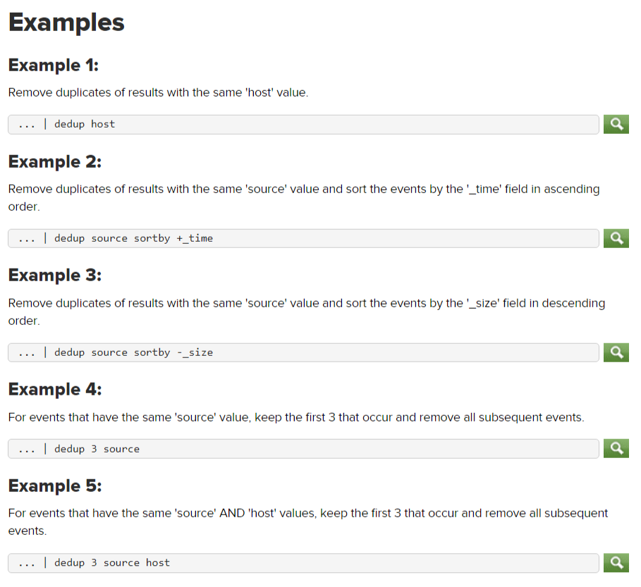 Splunk Dedup
