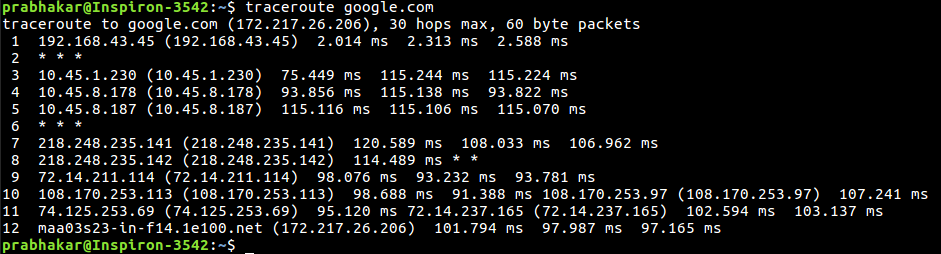 Traceroute Command