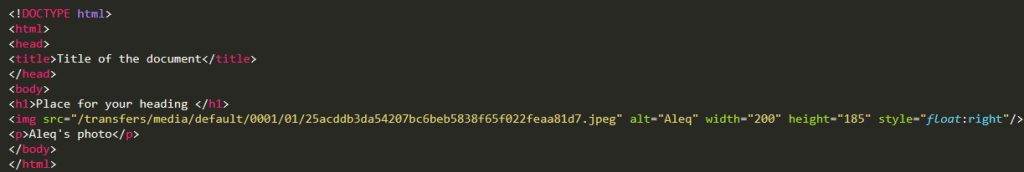 HTML Code