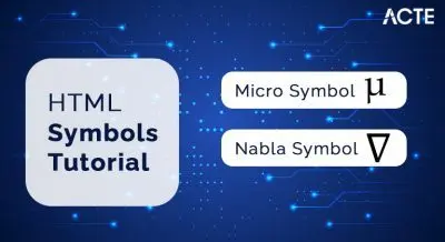 HTML Symbols Tutorial ACTE