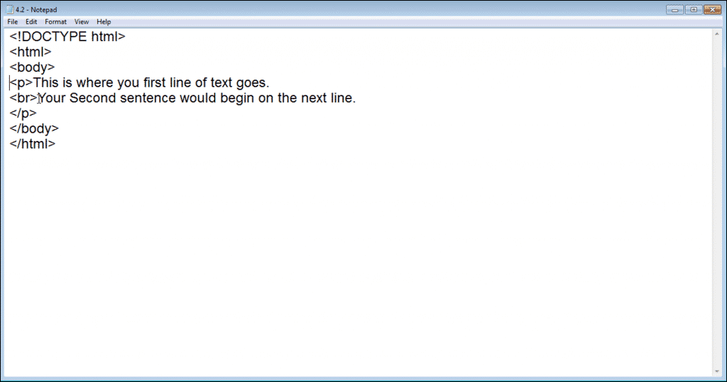 How would you do a line break in HTML