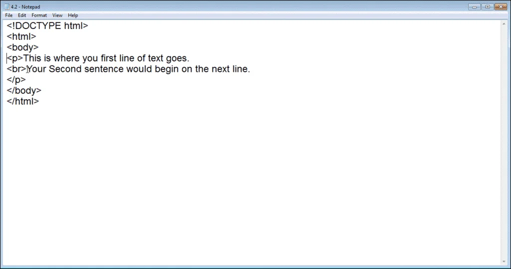  How would you do a line break in HTML 