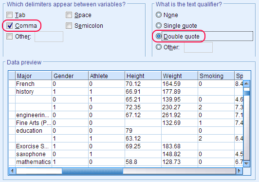 Importing an Excel Dataset