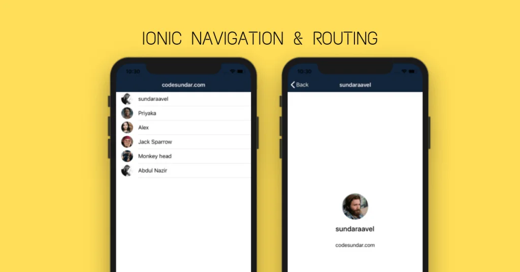Ionic Navigation