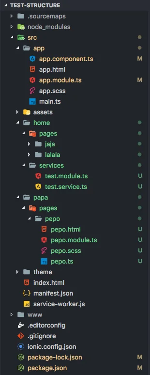 Ionic Project Structure