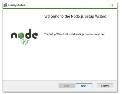 node js setup