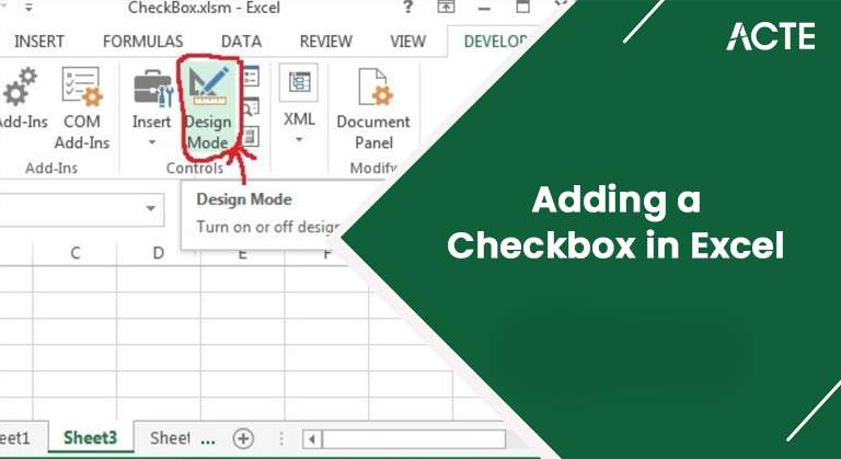 Adding a Checkbox in Excel Article