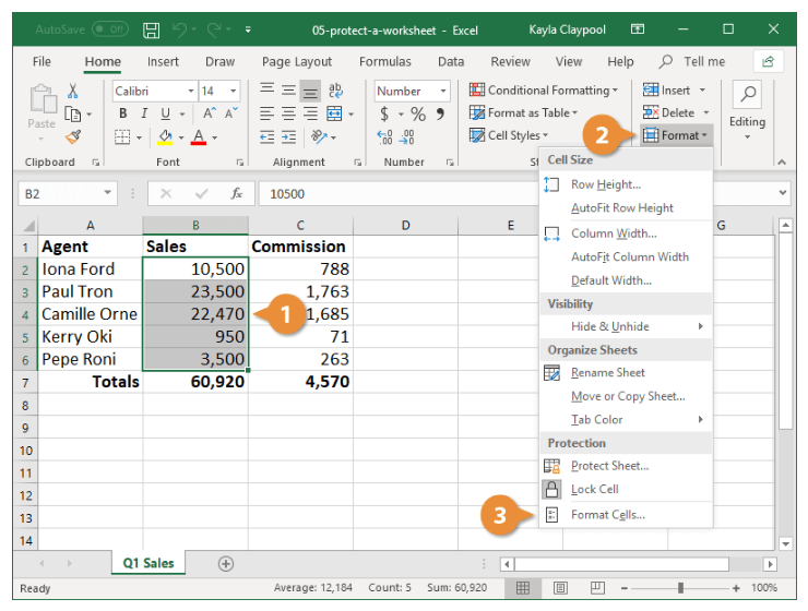 Locking and Unlocking Cells in Excel
