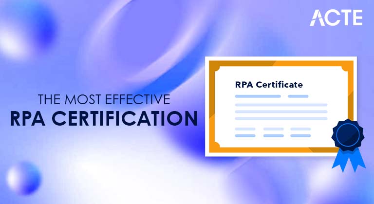 The Most Effective RPA Certification Article
