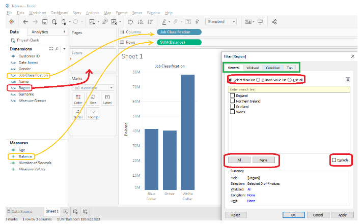 Types of Filters in Tableau