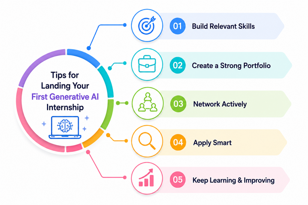 Tips for Landing Your First Generative AI Internship Article
